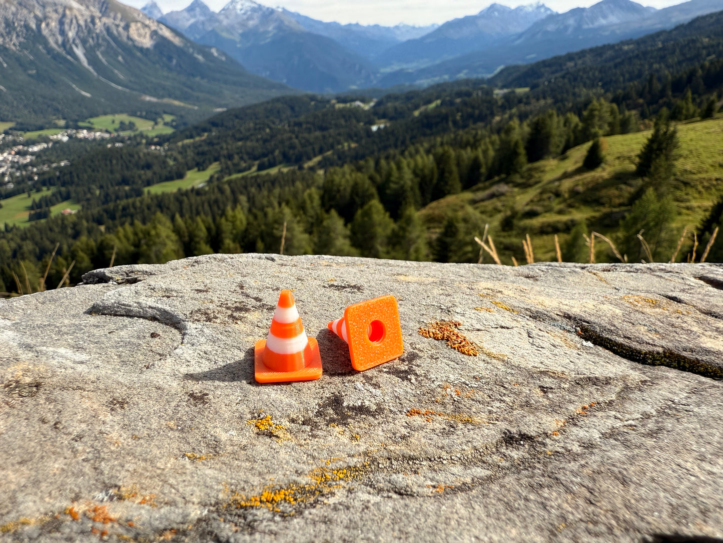 Traffic Cone Valve Cap Set | 3D Printed Bike Accessories