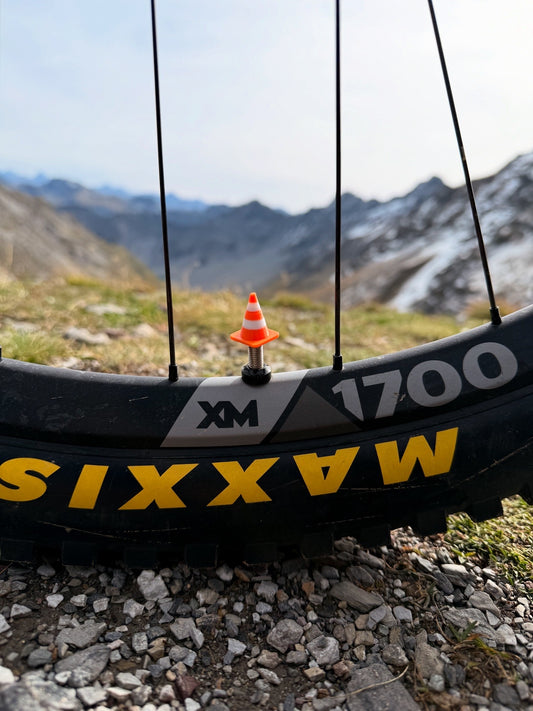 Traffic Cone Valve Cap Set | 3D Printed Bike Accessories