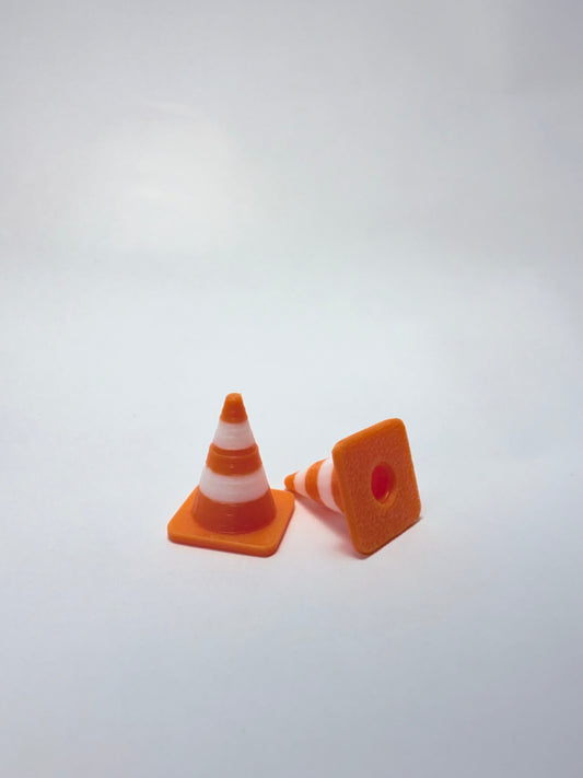 Traffic Cone Valve Cap Set | 3D Printed Bike Accessories