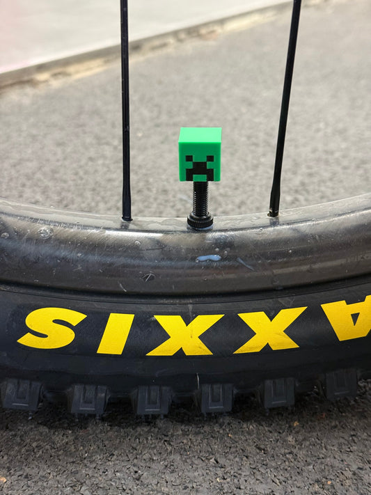 Creeper Minecraft Valve Cap Set | 3D Printed Bike Accessories