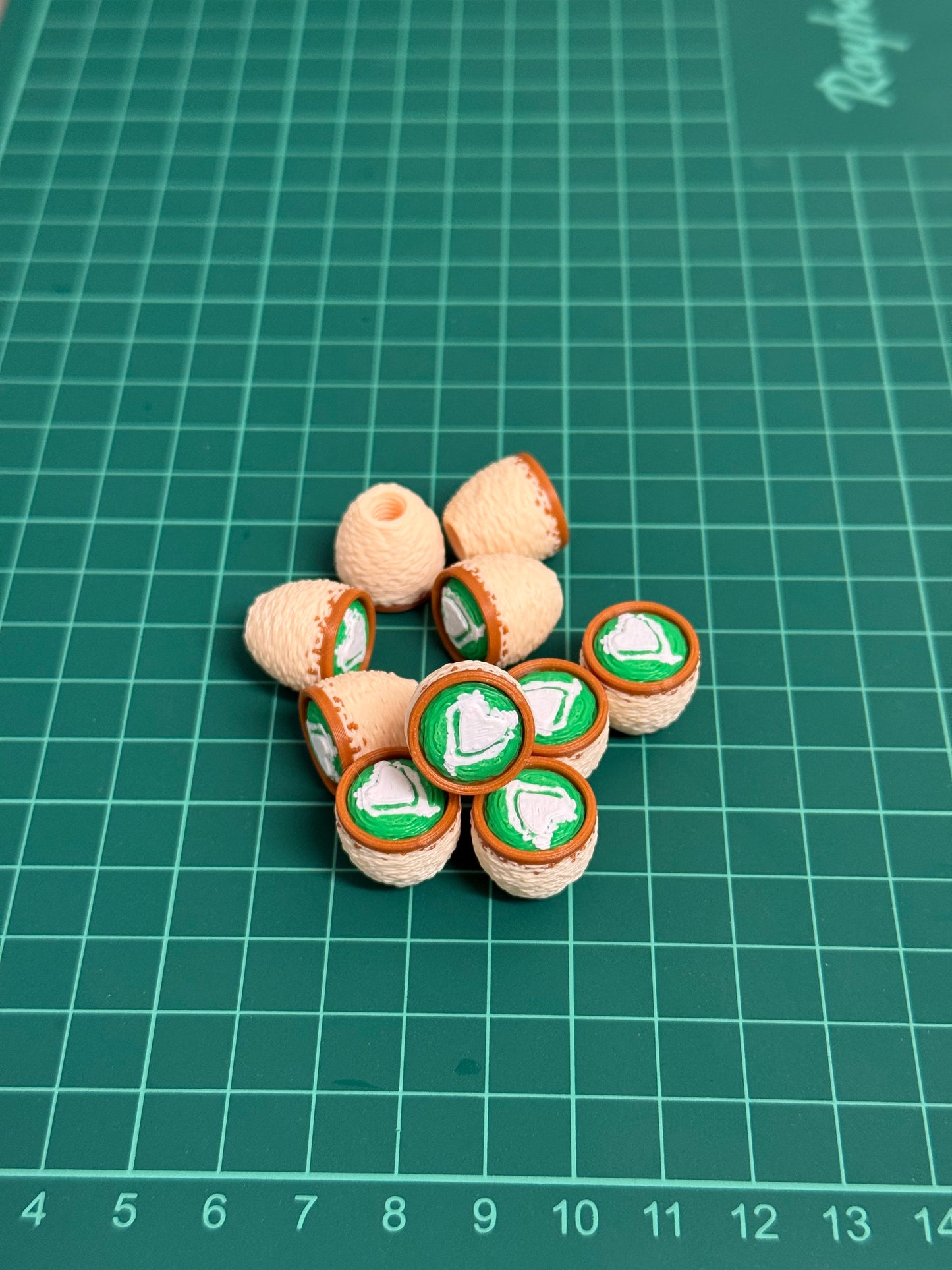 Matcha Latte Valve Cap Set | 3D Printed Bike Accessory