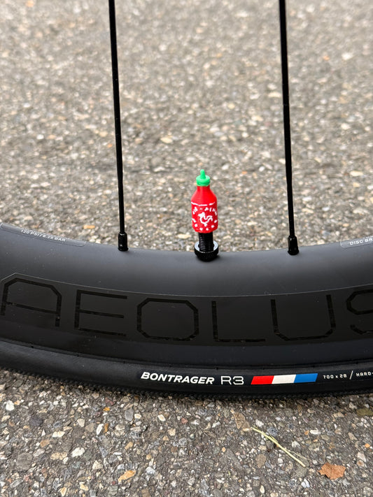 Sir-Racha Valve Cap Set | 3D Printed Bike Accessory