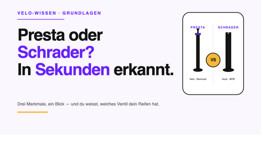 Presta vs. Schrader: Wie du dein Velo-Ventil in Sekunden erkennst